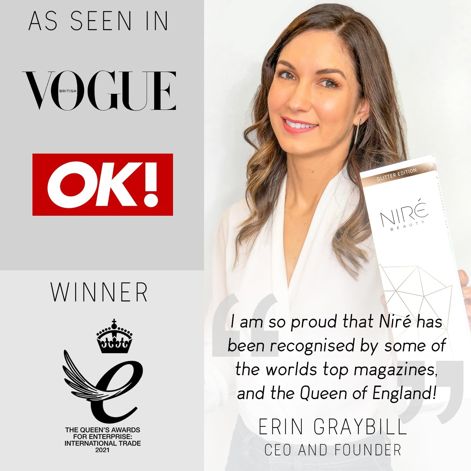 Niré Beauty 15-Piece Award-Winning Vegan Professional Makeup Brush Set with Case, Makeup Sponge, Brush Cleaner, Guide, and Gift Box