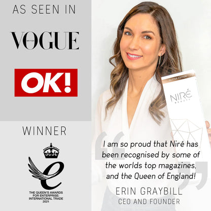 Niré Beauty 15-Piece Award-Winning Vegan Professional Makeup Brush Set with Case, Makeup Sponge, Brush Cleaner, Guide, and Gift Box